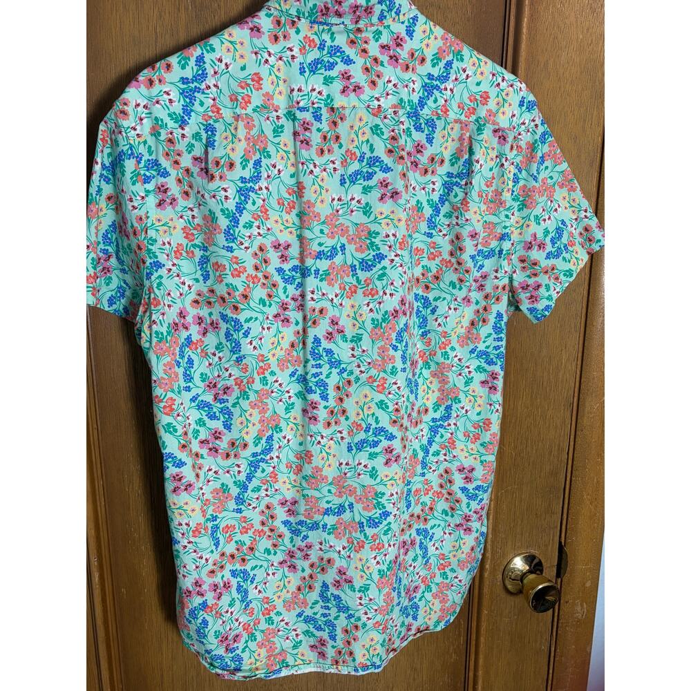 Reimagined by J. Crew Flex Washed Slim Fit Floral Shirt Medium Spring Summer - Picture 3 of 6